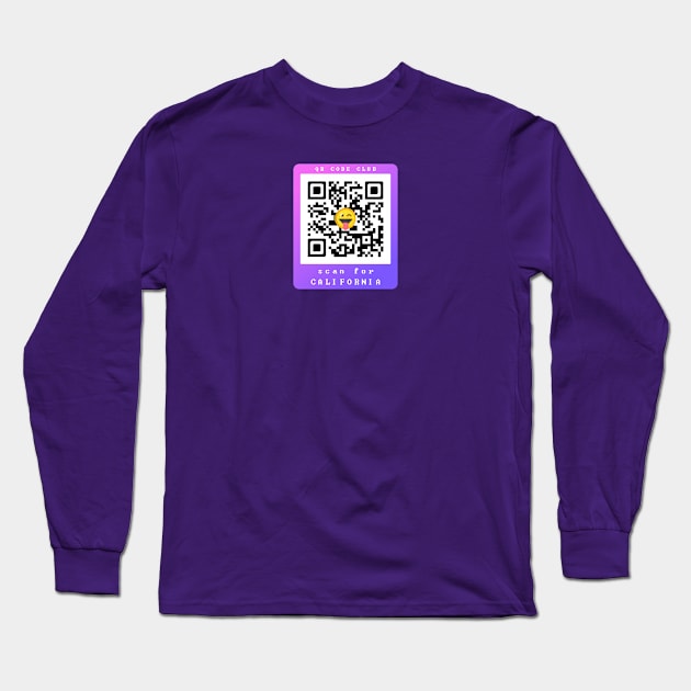 Scan for California, Qr Code Funny Memes -40 Long Sleeve T-Shirt by Qr Code Club